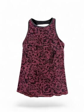Lucy Women’s Built In Bra Racerback Tank Burgundy Black Size Medium estimated